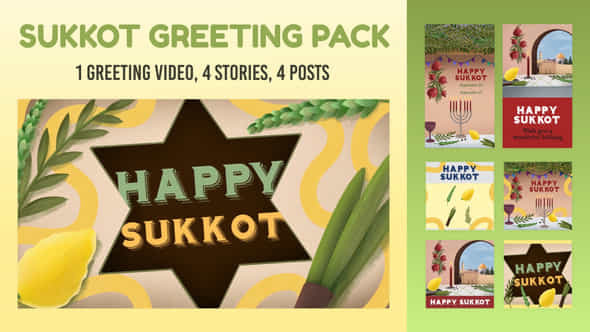 Sukkot Greeting Pack - VideoHive 33750072