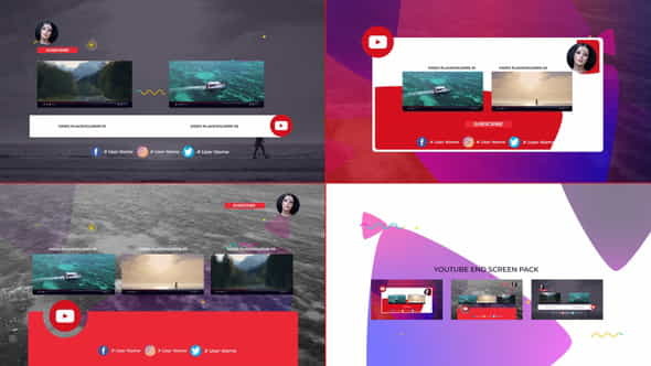 Youtube End Screens Pack - VideoHive 36054718
