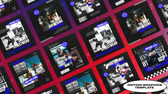 Action Powerful Streetwear Posts Mogrt - VideoHive 51785868