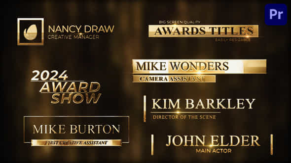 Awards Eremony Gold Silver Lowerthirds Pack 2 - VideoHive 51012330