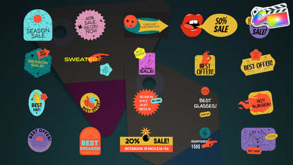 Sticker Sale Titles - VideoHive 39358218