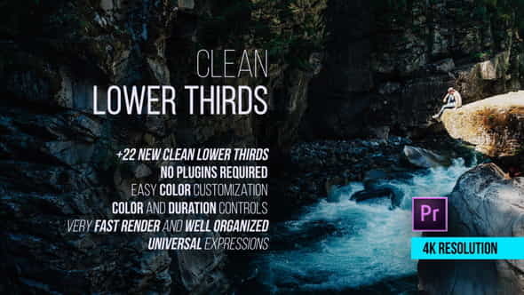Clean Lower Thirds for Premiere - VideoHive 21731346