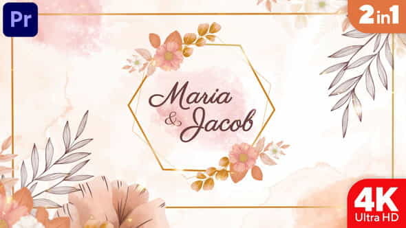 Watercolor Wedding Invitation (MOGRT) - VideoHive 34380670