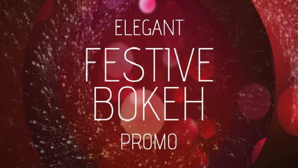 Elegant Festive Bokeh Promo - VideoHive 13746017