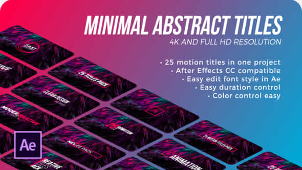 Minimal Abstract Titles Premiere Pro - VideoHive 50572163