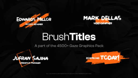 20 Brush Titles - VideoHive 47490617