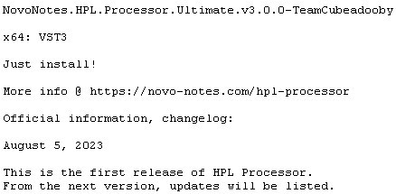 NovoNotes HPL Processor Ultimate v3.0.0-TeamCubeadooby