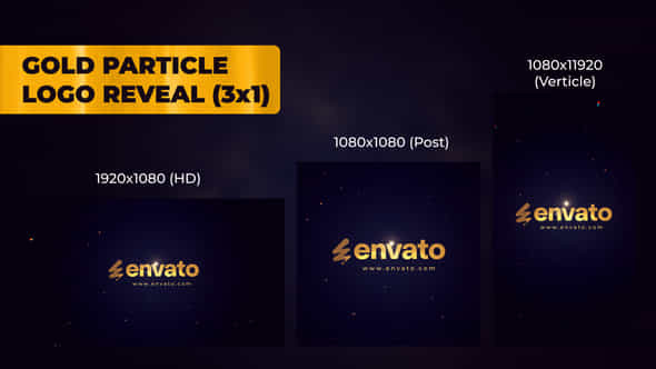 Golden Particles Logo Reveal - VideoHive 56501036