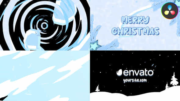 Christmas Night Logo Reveal For Davinci Resolve - VideoHive 49264016