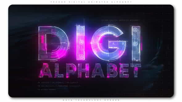 Techno Digital Animated Alphabet - VideoHive 22592914