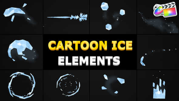 Cartoon Ice Elements - VideoHive 36585239