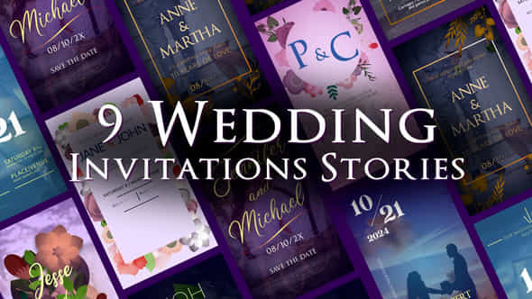9 Wedding Stories - VideoHive 45575382