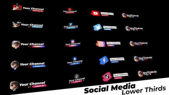 Social Media Lower Thirds - VideoHive 28766205