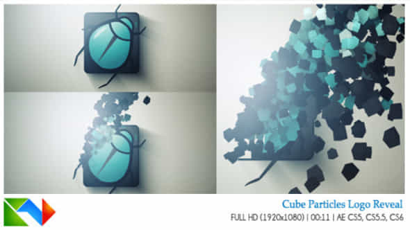 Cube logo Particles - VideoHive 6480034