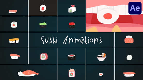 Sushi Animations For After Effects - VideoHive 53643130