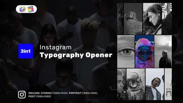 Instagram Typography Opener Reel For Fcpx - VideoHive 53913758