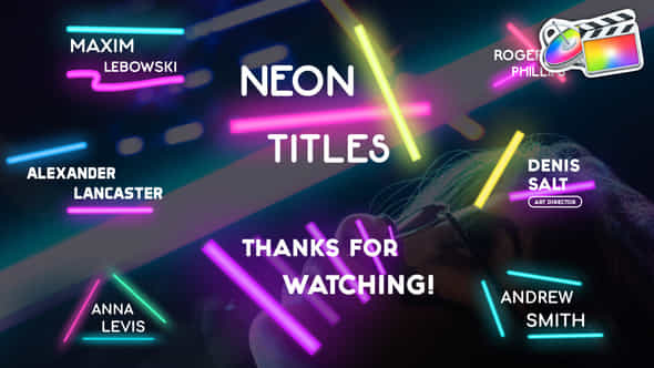 Neon Lights Titles - VideoHive 25943108