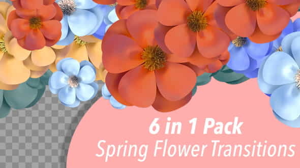 Spring Flower Transitions - VideoHive 19433096