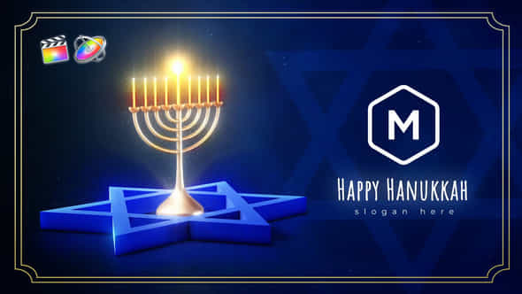 Hanukkah Festival Logo Reveal - VideoHive 49647934