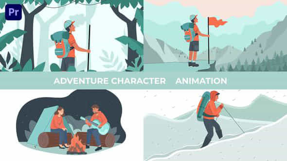 Trekking Adventure Character - VideoHive 39724458