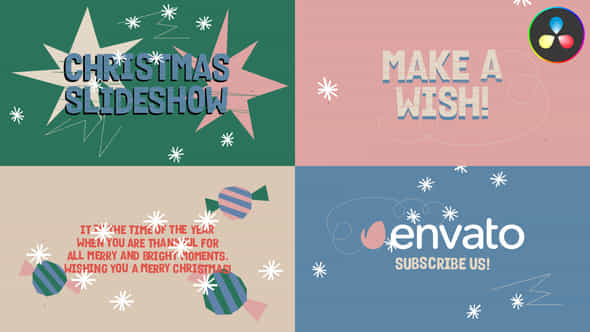 Hand Made Christmas Slideshow For Davinci Resolve - VideoHive 48801720