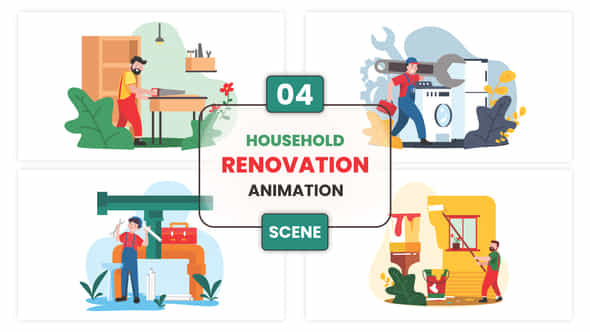 Household Renovation Animation Scene - VideoHive 53514859