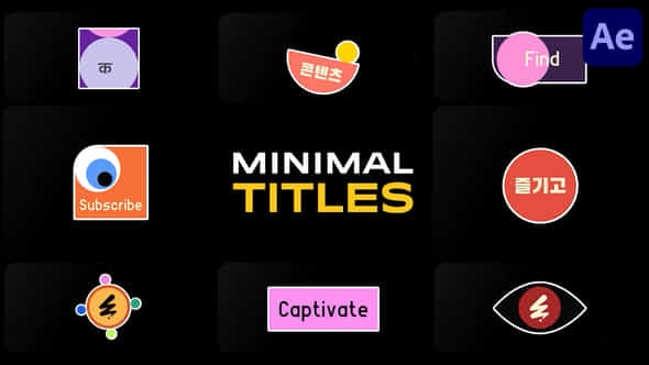 Minimal Titles After Effects - VideoHive 58359912