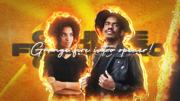 Grunge Fire Intro Opener - VideoHive 54641114