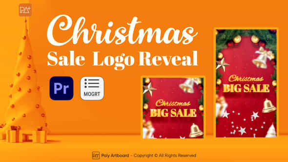 Christmas Sale Logo Reveal For Premiere Pro - VideoHive 49670108