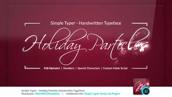 Simple Typer - Holiday Particles - VideoHive 22733481