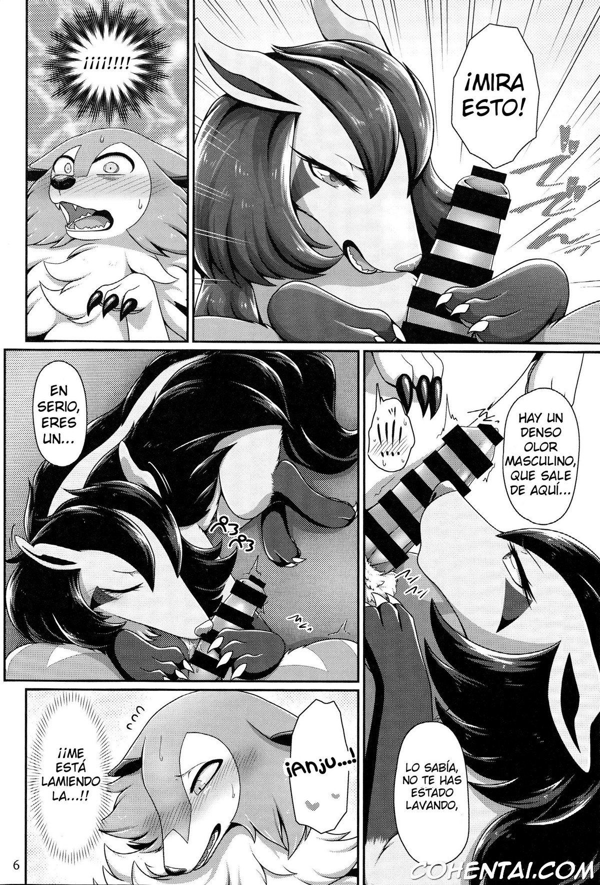 One-sided Love? (Pokémon) xxx comics manga porno doujin hentai español sexo Lycanroc Lycanroc Midday Form Mightyena Pokémon