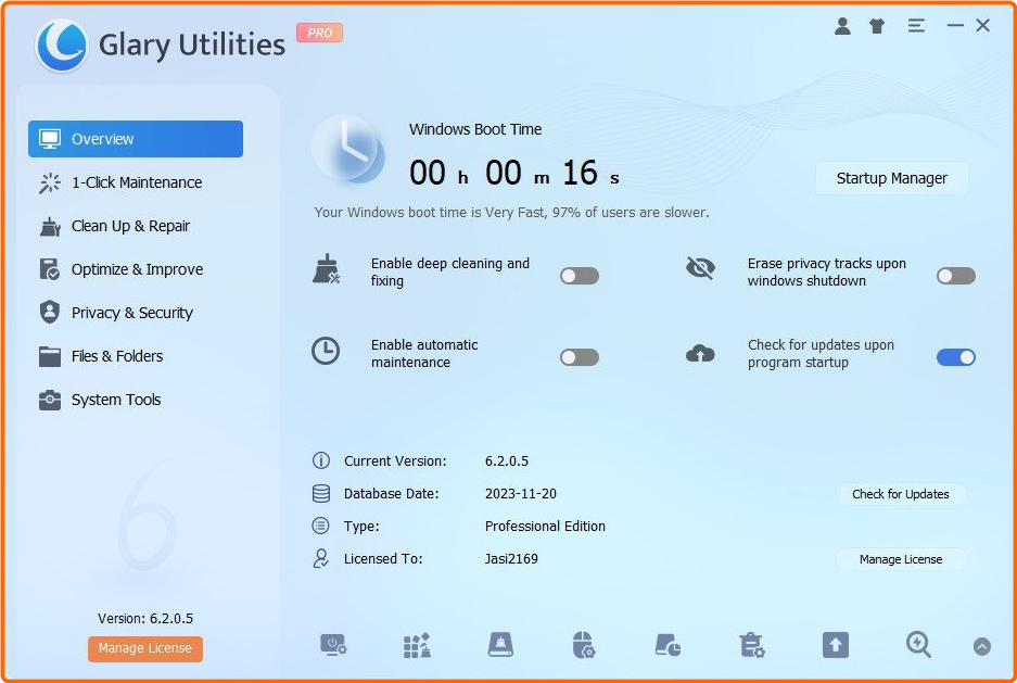 Glary Utilities Pro 6.16.0.20 Multilingual O4dLZgH1_o