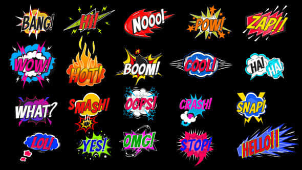 Comic Text Bubbles - VideoHive 50234180