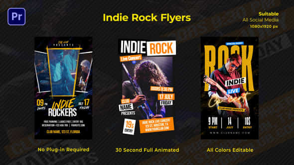 Indie Rock Flyers - VideoHive 53537209
