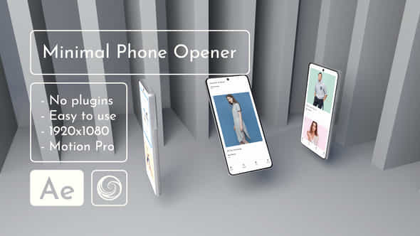 Minimal Phone Opener - VideoHive 55295019