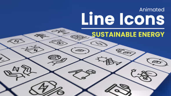 50 Animated Sustainable Energy Line Icons - VideoHive 50120969