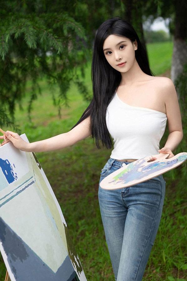 秀人女神山中作画的美女激情四溢(2)
