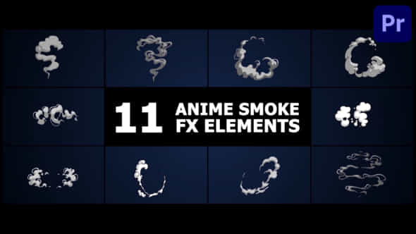 Anime Smoke Elements Premiere Pro Mogrt - VideoHive 50393089