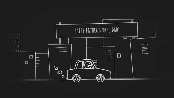 Fathers Day Doodle - VideoHive 27152529