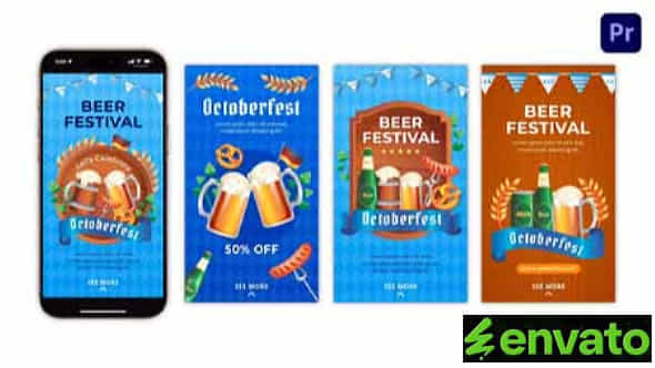 Oktoberfest Instagram Stories Mogrt - VideoHive 54666880