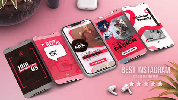 Pink Instagram Vertical Reels - VideoHive 54380681
