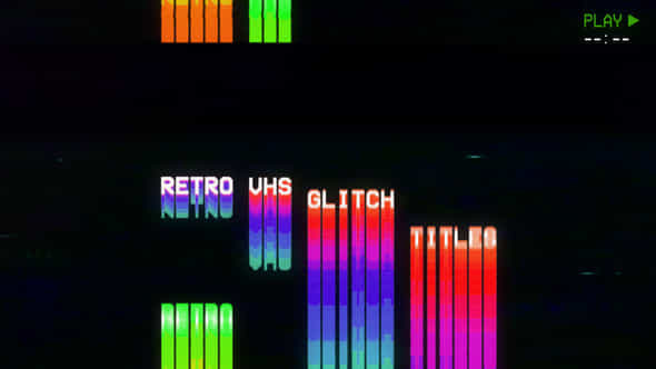 Retro Vhs Glitch Titles - VideoHive 49000468