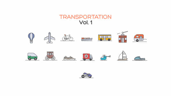 Transportation Icons Vol.1 - VideoHive 40638709