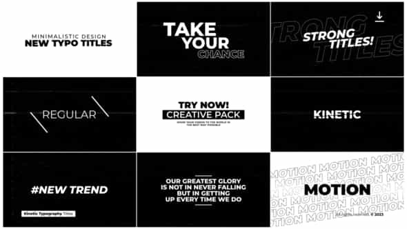 Kinetic Typography Titles - VideoHive 44955126