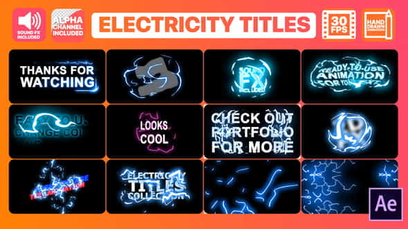 Electricity Titles Collection | After - VideoHive 24834270