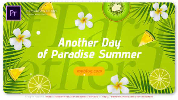 Another Day Of Paradise Summer - VideoHive 53129033
