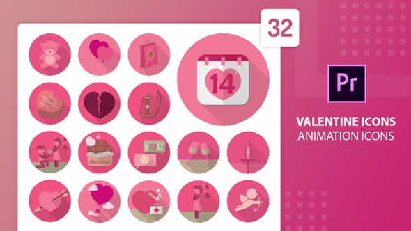 Valentine Animation Icons | Premiere - VideoHive 30316662