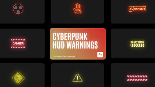 Cyberpunk Warnings - VideoHive 44731110