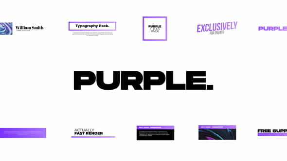 Purple. - Titles Pack - VideoHive 37189465