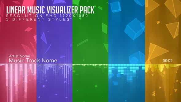 Linear Music Visualizer Pack - VideoHive 26505265